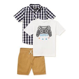 NEW Tony Hawk Boys size 7 Gamer 3 piece short set